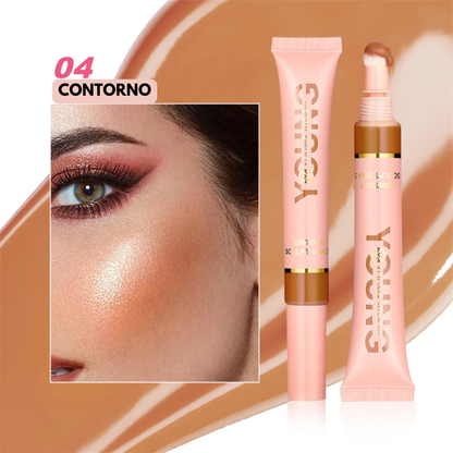 Sombra, Iluminador e Blush de Esponja