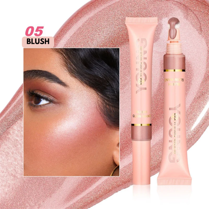 Sombra, Iluminador e Blush de Esponja