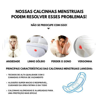 Kit Calcinhas Menstruais Ultra Conforto