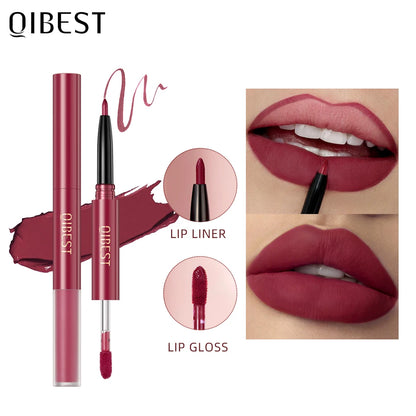 BATOM LÍQUIDO MATTE + DELINEADOR LABIAL QIBEST