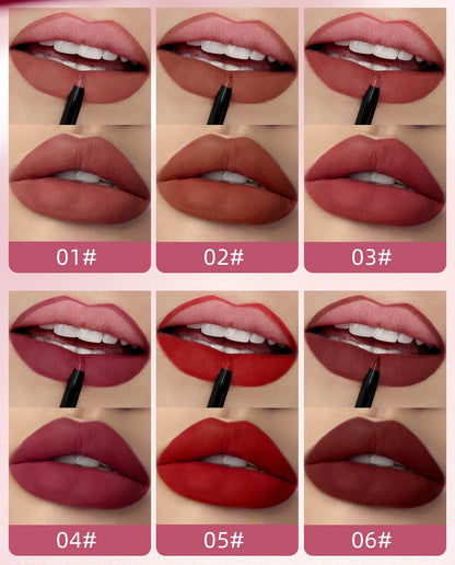 BATOM LÍQUIDO MATTE + DELINEADOR LABIAL QIBEST