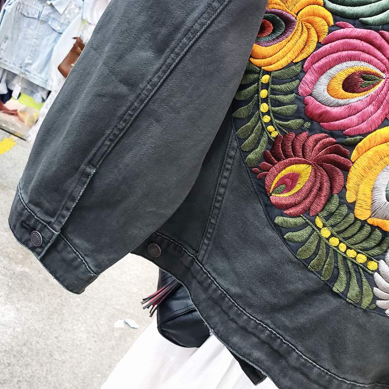 Jaqueta Denim Floral