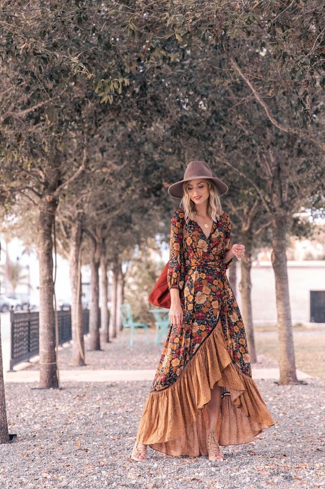 Vestido Longo Boho Floral