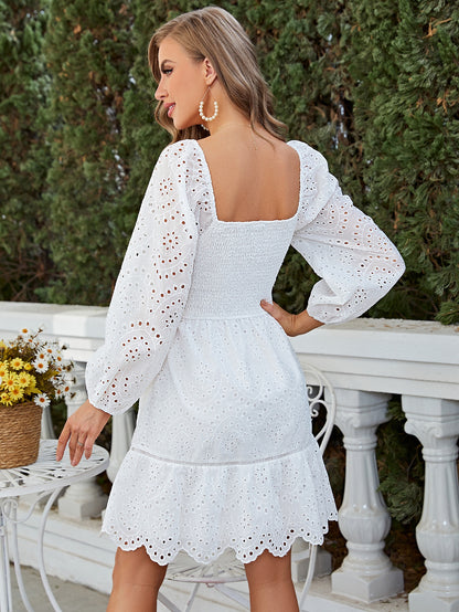 Vestido Branco Renda Elegante